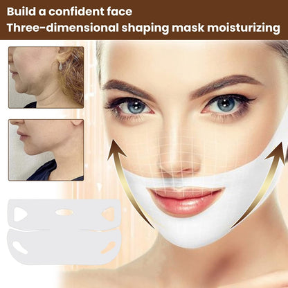 Masque V-Lifting Raffermissant – Sculpte et Redéfinit Votre Visage pour un Effet Anti-Rides et Réduction du Double Menton (5 Pièces)