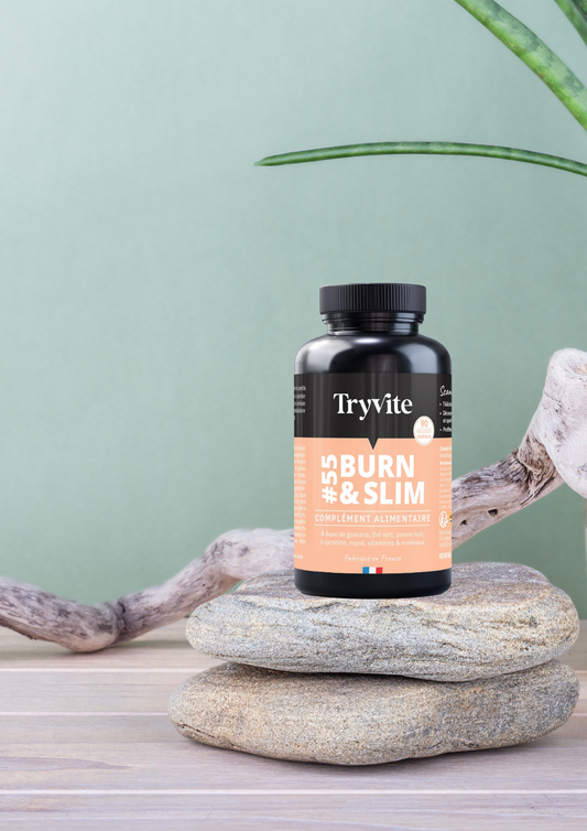 TRYVITE BURN&SLIM - Brûleur de Graisse et Coupe-Faim Naturel | 90 Gélules pour un Métabolisme Optimisé