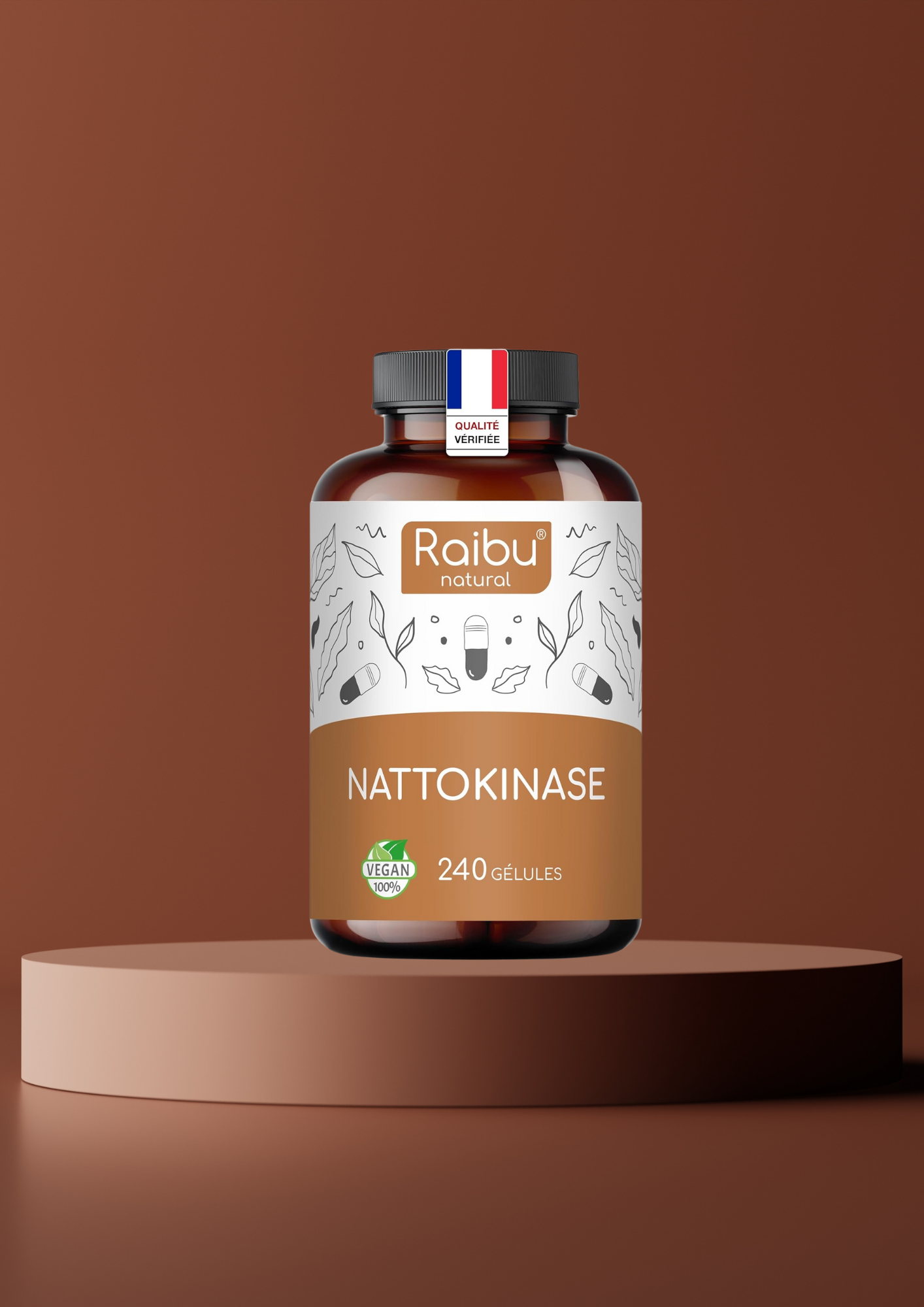 Nattokinase 100 mg (20 000 FU) - Formule Vegan Haute Puissance avec 240 Gélules Sans Additifs pour un Soutien Optimal de la Santé