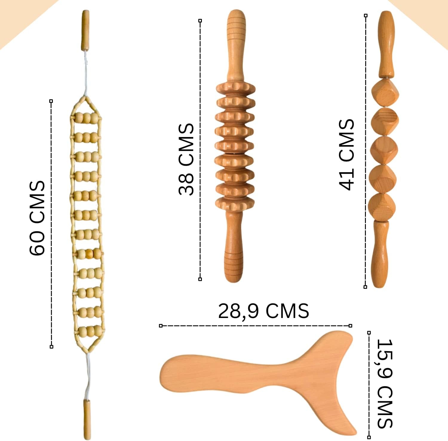 DIGIGLO - Kit Complet de Madérothérapie 4 en 1 pour un Corps Svelte et Énergique | Anti-Cellulite et Drainage Lymphatique